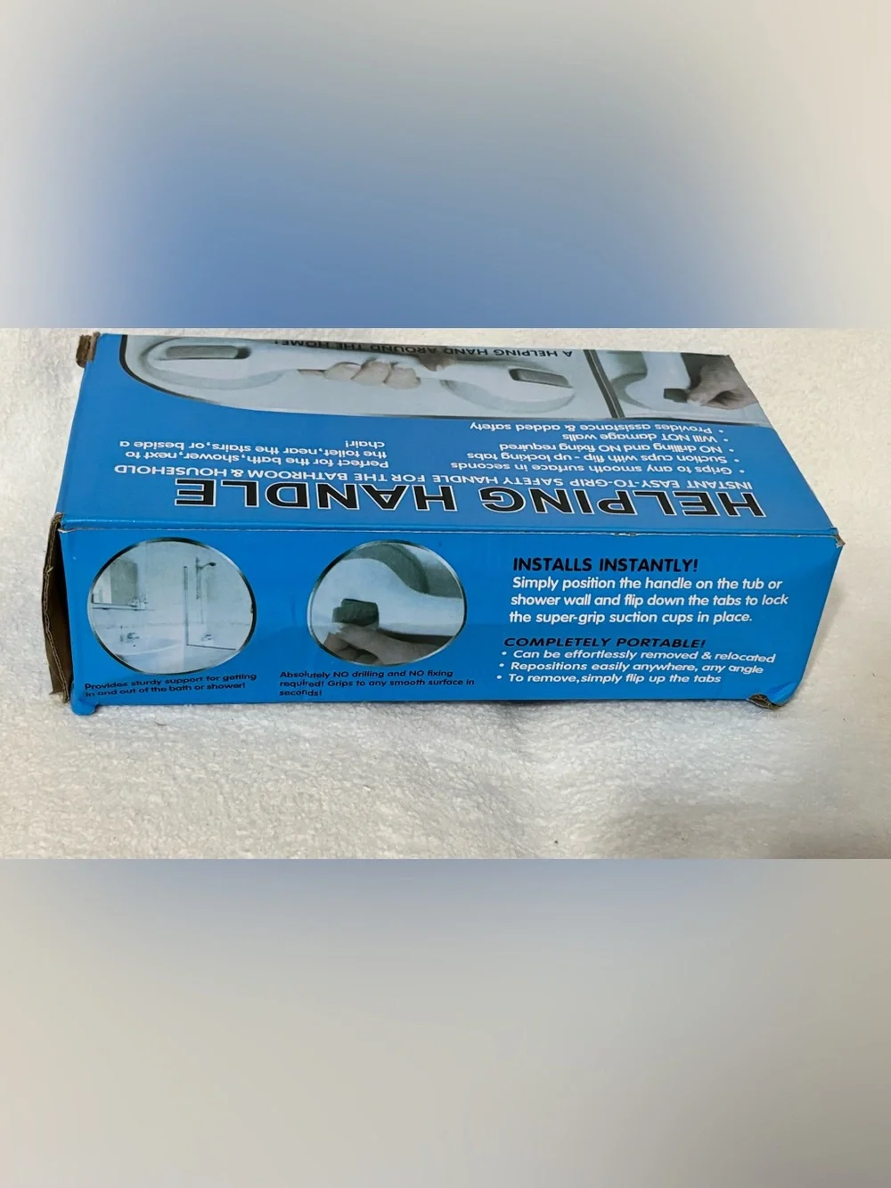 Hanging Handle Suction Grab Bar - Blue - Unknown Brand